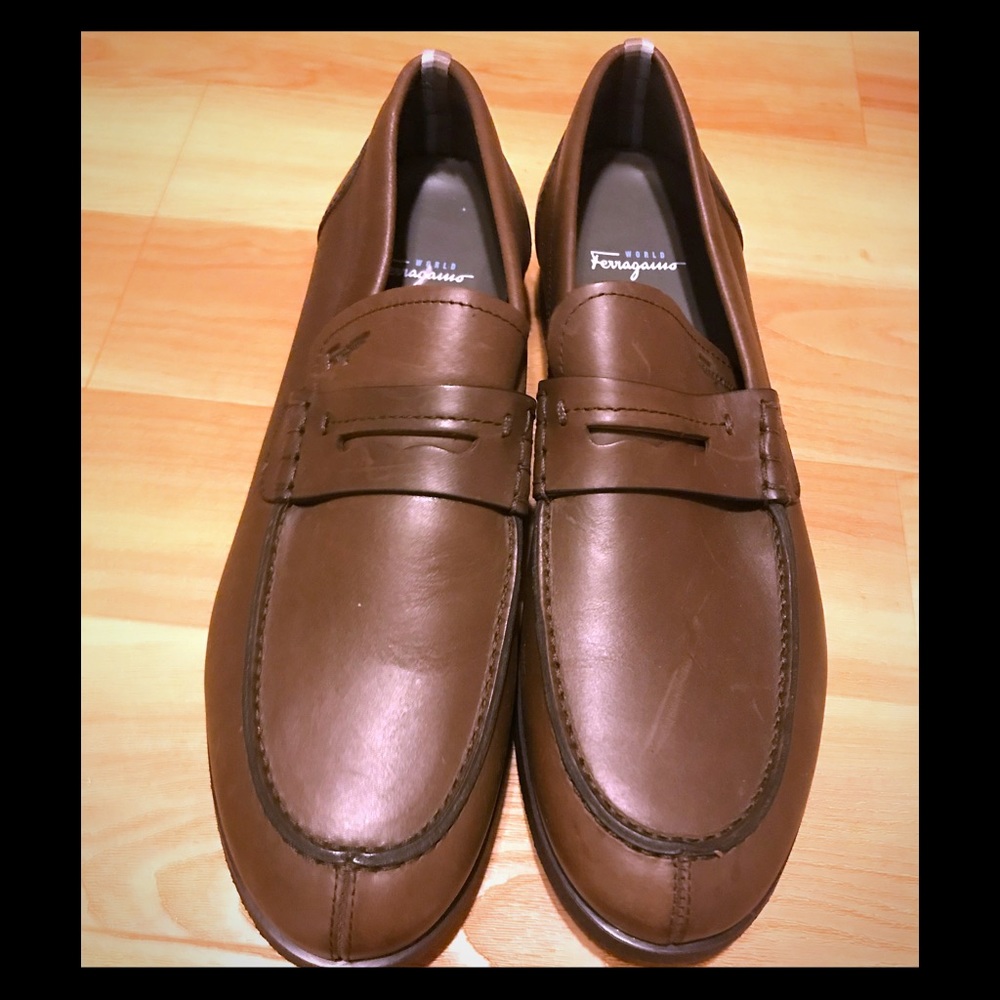 Men’s Ferragamo Brown Leather Loafer